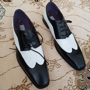 Funky Gucinari black and white men's shoes (genuine leather, size 43)